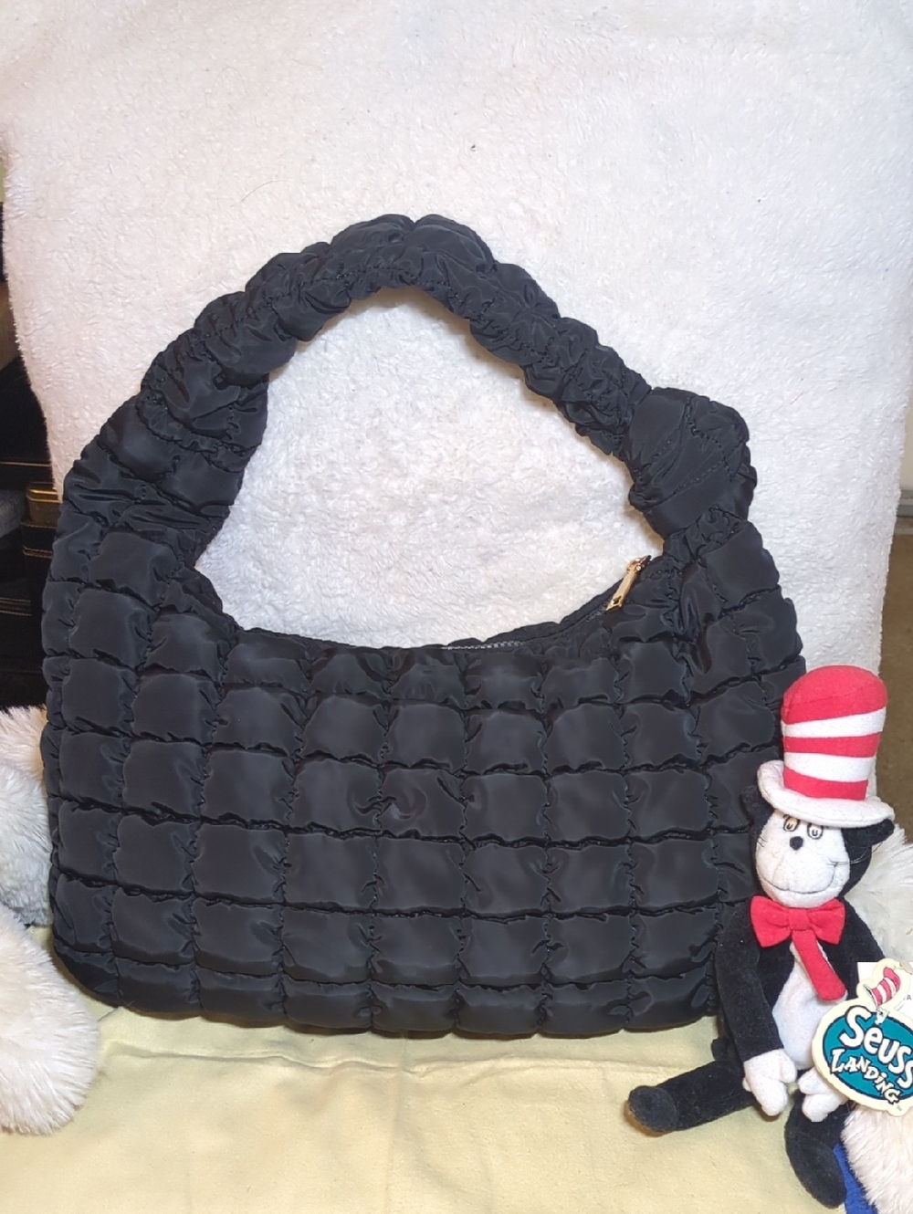 Urban Expressions Black Quilted Shoulder Bag - Classic Everyday Tote $40
